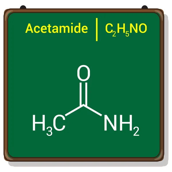 Chemische Struktur Von Acetamid C2H5No — Stockvektor