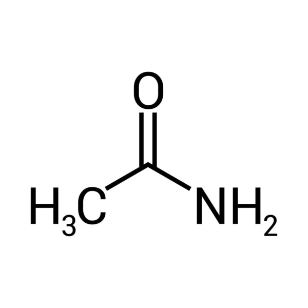 Chemische Struktur Von Acetamid C2H5No — Stockvektor