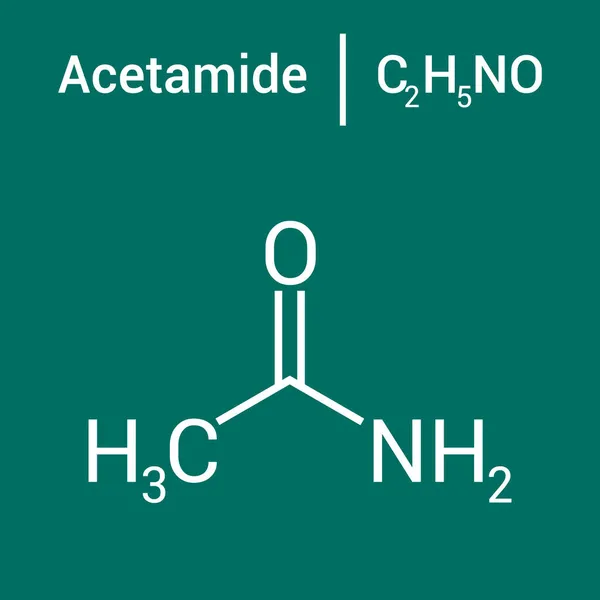 アセタミドの化学構造 C2H5No — ストックベクタ