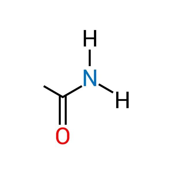Хімічна Структура Ацетаміду C2H5No — стоковий вектор
