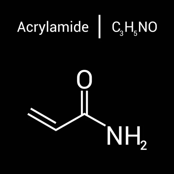 Structure Chimique Acrylamide Amide Acrylique C3H5No — Image vectorielle