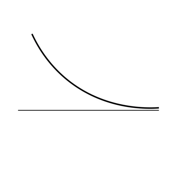 Asymptotyczny Wykres Funkcji Matematyce — Wektor stockowy