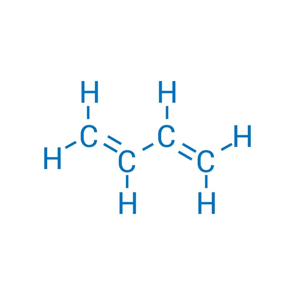 丁二烯 C4H6 的化学结构 — 图库矢量图片