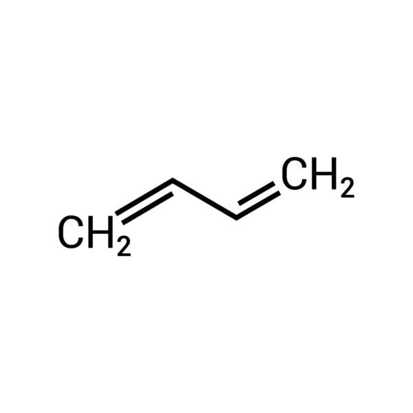 Chemische Struktur Von Butadien C4H6 — Stockvektor