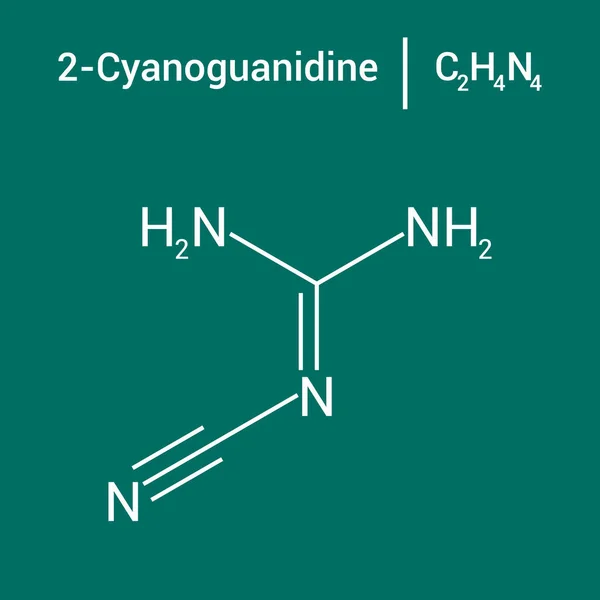 Chemische Struktur Von Cyanoguanidin C2H4N4 — Stockvektor