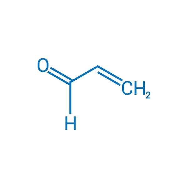 Χημική Δομή Του Acrolein C3H4O — Διανυσματικό Αρχείο