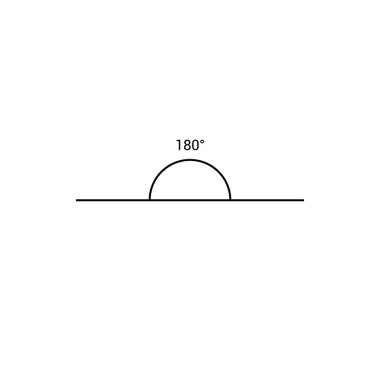 Matematikte düz açının el çizimi