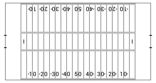 Diagramm Eines Modernen American Football Feldes Ansicht Des American Football — Stockvektor