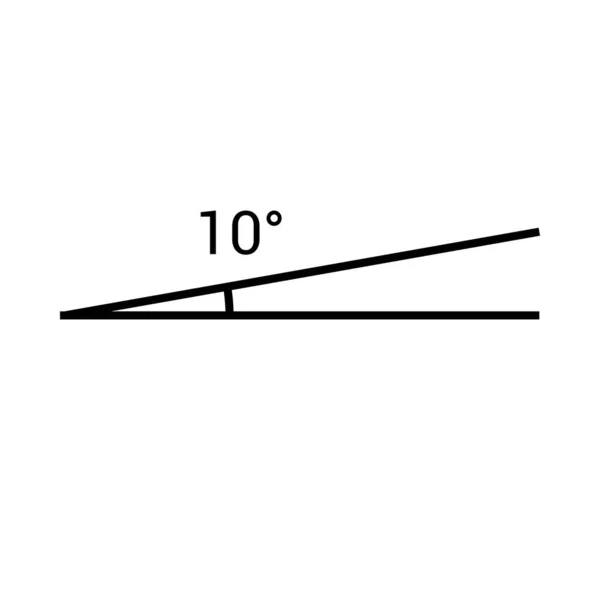 Ícone Ângulo Graus Matemática — Vetor de Stock