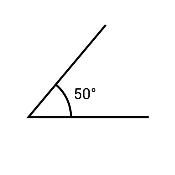 数学50度角度图标 — 图库矢量图片