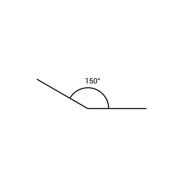 数学150度角度图标 — 图库矢量图片