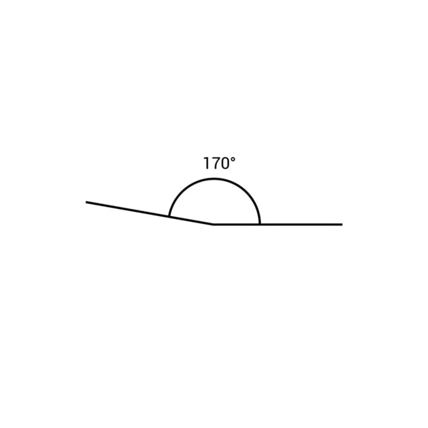数学中的170度角度图标 — 图库矢量图片