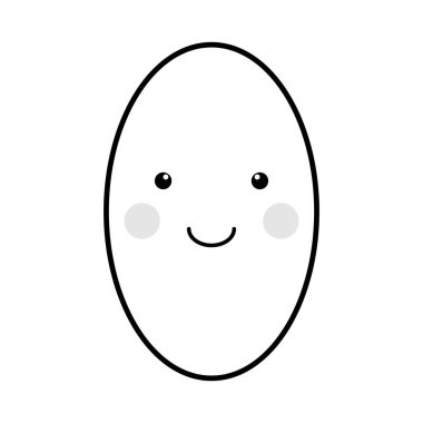 Okul öncesi çocuklar için geometri komik elips şekli. vektör illüstrasyonu