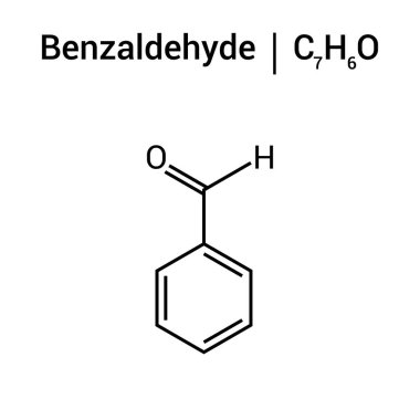 Benzaldehit 'in kimyasal yapısı (C7H6O)
