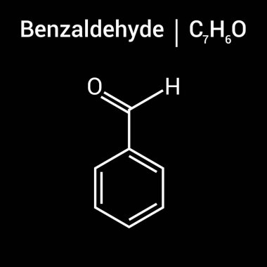 Benzaldehit 'in kimyasal yapısı (C7H6O)