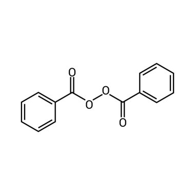 Benzoyl peroksitin kimyasal yapısı (C14H10O4)