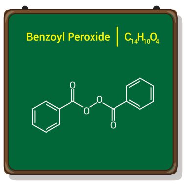 Benzoyl peroksitin kimyasal yapısı (C14H10O4)