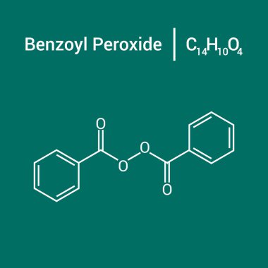 Benzoyl peroksitin kimyasal yapısı (C14H10O4)