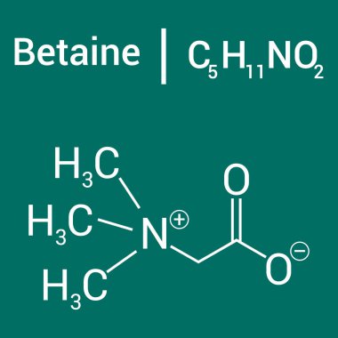 Betaine 'in kimyasal yapısı (C5H11NO2)