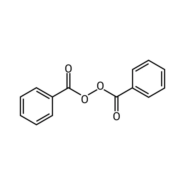 Estructura Química Del Peróxido Benzoilo C14H10O4 — Vector de stock