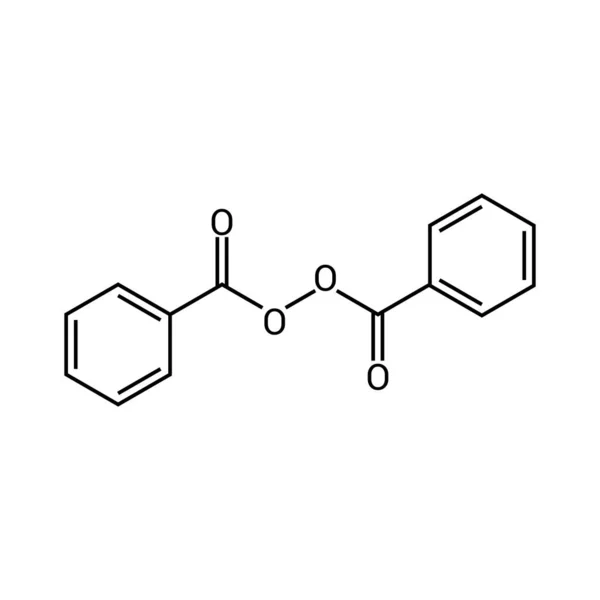 Struttura Chimica Del Perossido Benzoile C14H10O4 — Vettoriale Stock