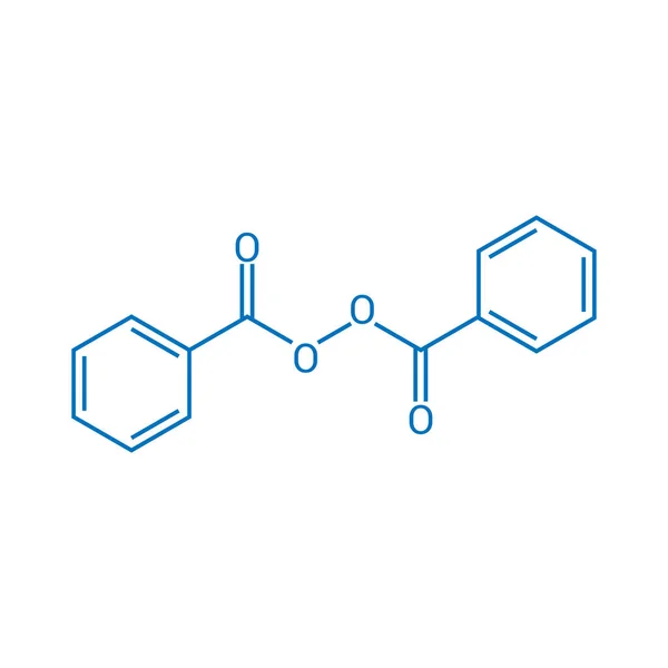 Chemische Struktur Von Benzoylperoxid C14H10O4 — Stockvektor