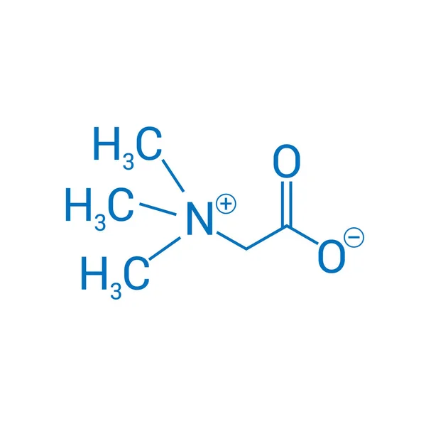 Betaine Kimyasal Yapısı C5H11No2 — Stok Vektör