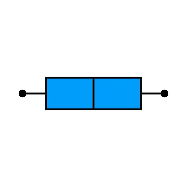 Cuadro Diagrama Trama Bigote — Vector de stock