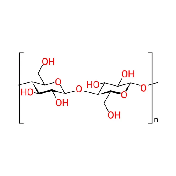 Struktura Chemiczna Celulozy C6H10O5 — Wektor stockowy