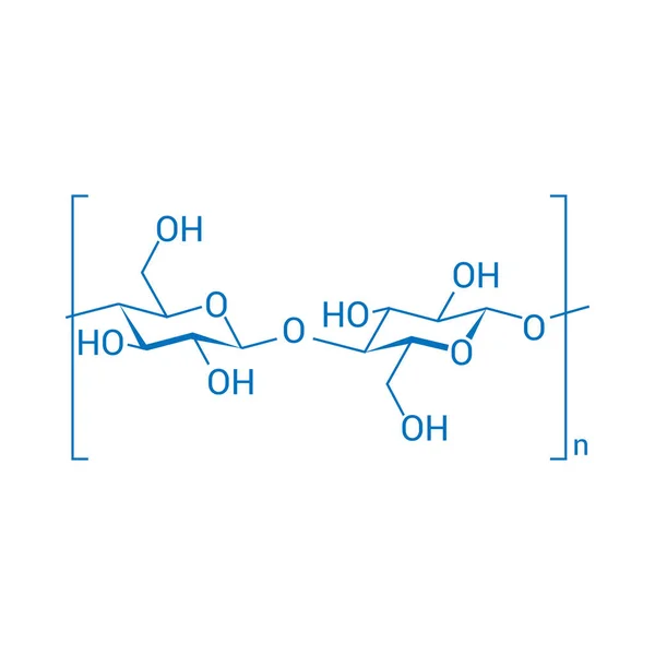 Estructura Química Celulosa C6H10O5 — Vector de stock