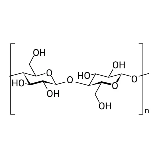 Chemische Struktur Der Zellulose C6H10O5 — Stockvektor