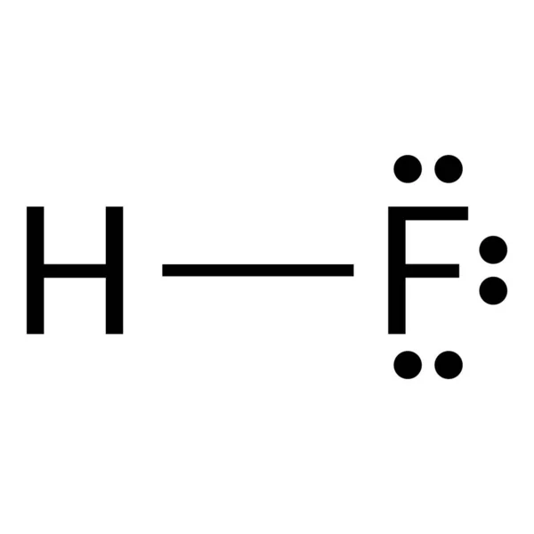 Kovalente Bindung Von Fluorwasserstoff — Stockvektor