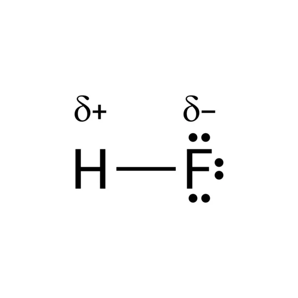 Liaison Covalente Fluorure Hydrogène — Image vectorielle
