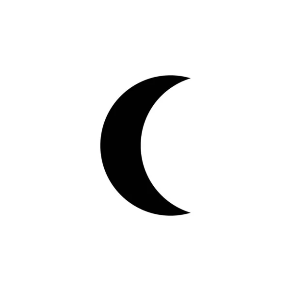 黒三日月形のアイコンベクトル図 — ストックベクタ