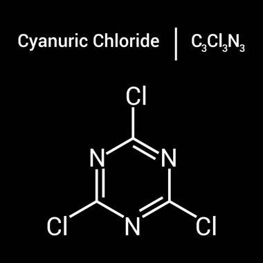 siyanürik klorürün kimyasal yapısı (C3Cl3N3)