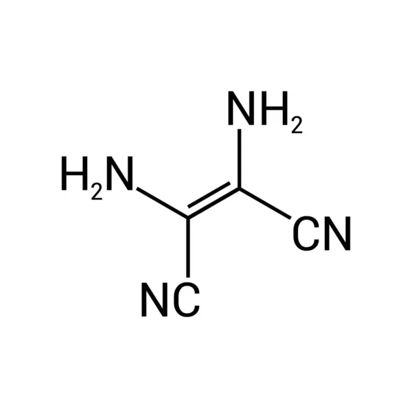 Estrutura Química Diaminomaleonitrilo C4H4N4 —  Vetores de Stock