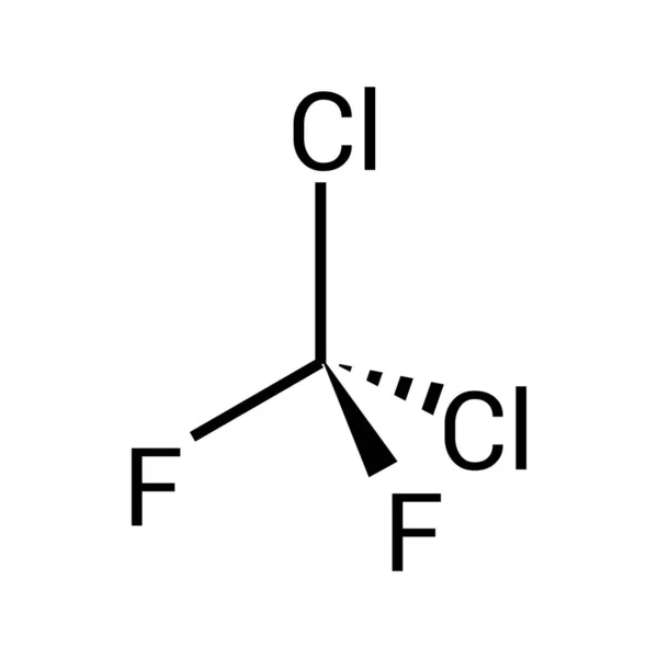 Structure Chimique Dichlorodifluorométhane Fréon Ccl2F2 — Image vectorielle