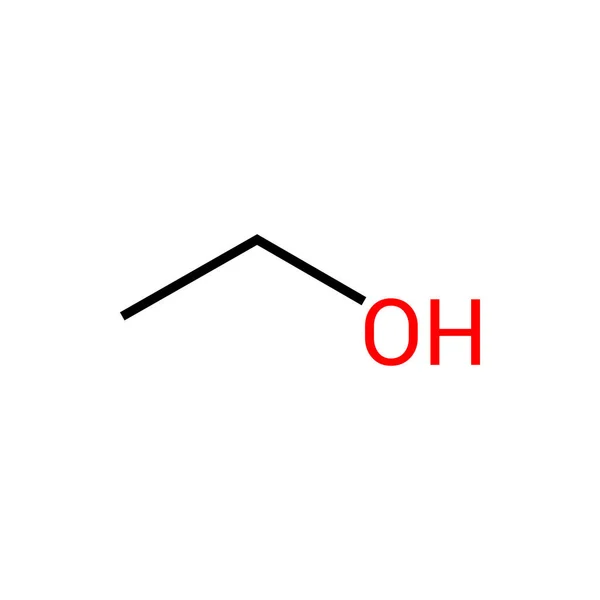 エタノールの化学構造 C2H6O — ストックベクタ
