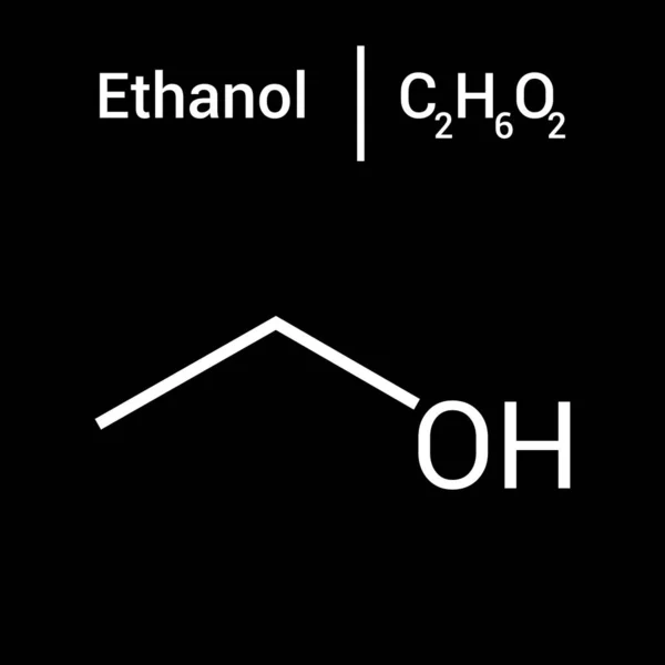 Structure Chimique Éthanol C2H6O — Image vectorielle