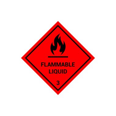 Yanıcı Sıvı Sembol İşareti. vektör illüstrasyonu