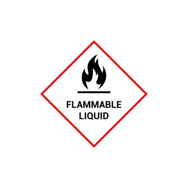 Yanıcı Sıvı Sembol İşareti. vektör illüstrasyonu