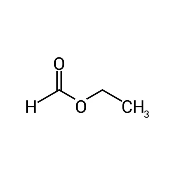 Estructura Química Del Formiato Etilo C3H6O2 — Vector de stock