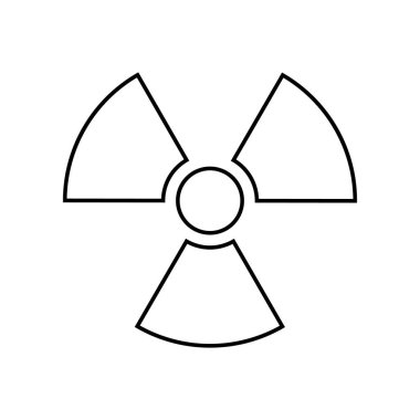 gama ışını radyasyon sembolü vektör çizimi