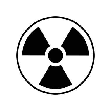 gama ışını radyasyon sembolü vektör çizimi