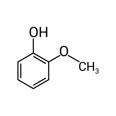 Guaiacol 'un kimyasal yapısı (C7H8O2)