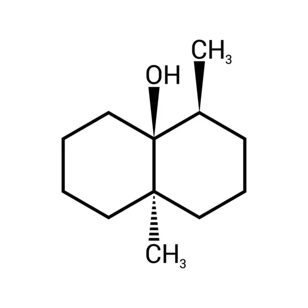 Χημική Δομή Του Geosmin C12H22O — Διανυσματικό Αρχείο