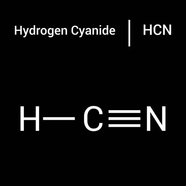 Χημική Δομή Υδροκυανίου Hcn — Διανυσματικό Αρχείο