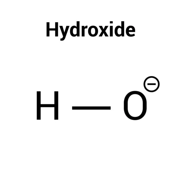 Χημική Δομή Του Ανιόντος Υδροξειδίου — Διανυσματικό Αρχείο
