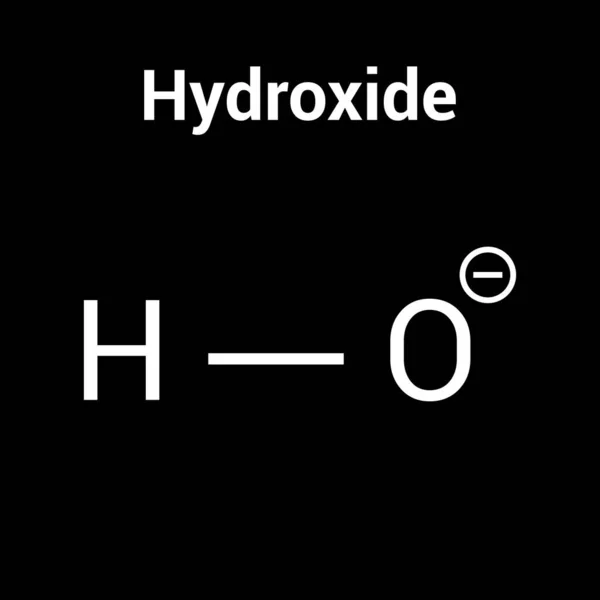 Structure Chimique Anion Hydroxyde — Image vectorielle