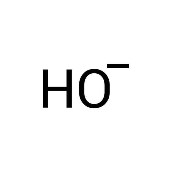 氢氧化物阴离子 的化学结构 — 图库矢量图片
